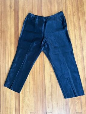 Sigrid Olsen Black Sheen Dress Pants Size 12